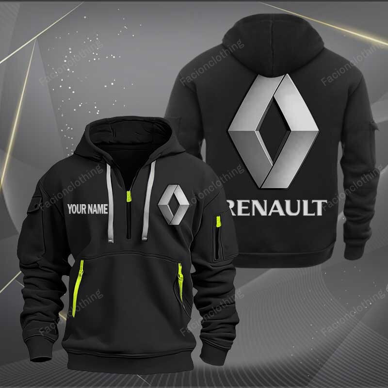 Sportswearmerch Renault Car Personalized Half Zip Hoodie For Fan