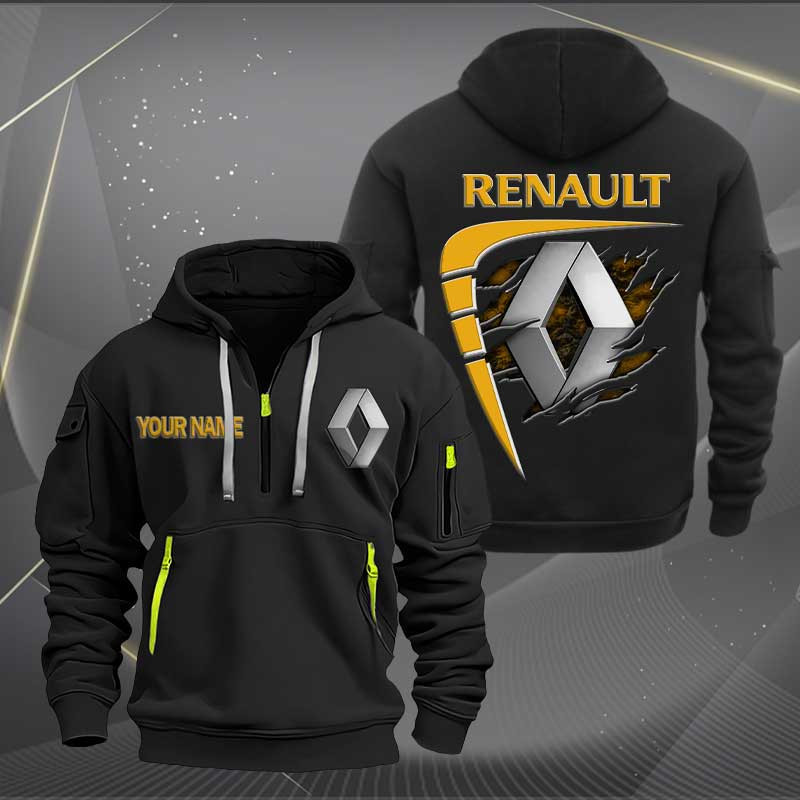 Sportswearmerch Renault Car Personalized Half Zip Hoodie For Fan