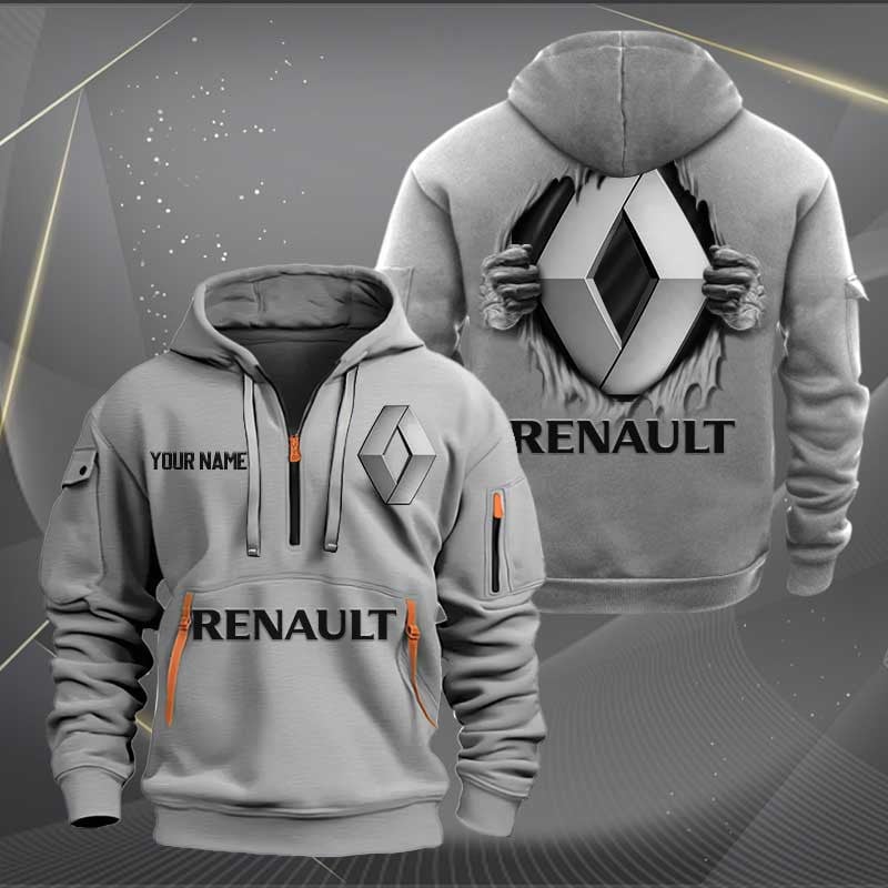 Sportswearmerch Renault Car Personalized Half Zip Hoodie For Fan