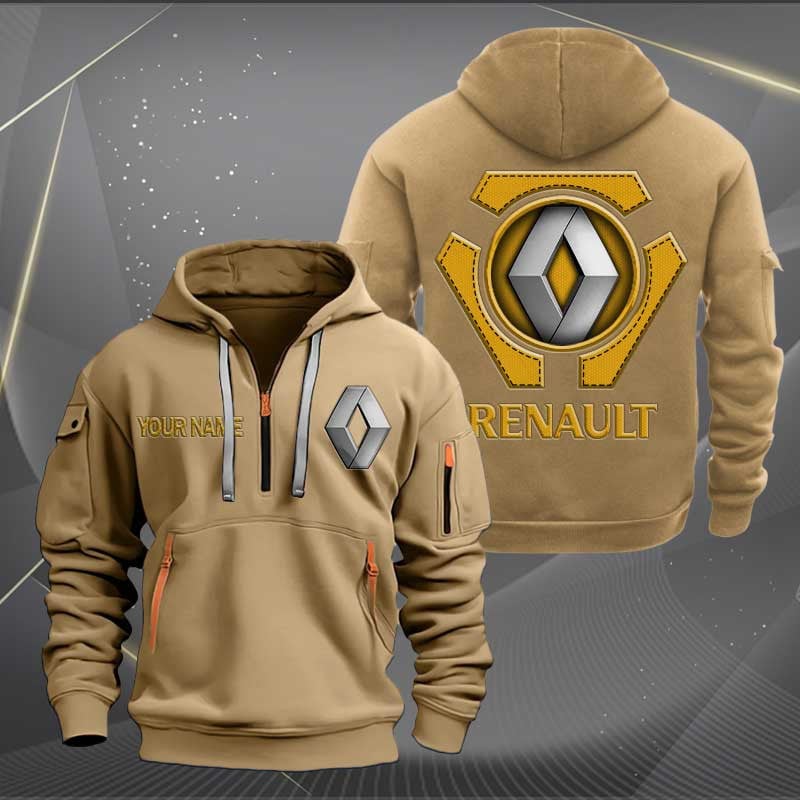 Sportswearmerch Renault Car Personalized Half Zip Hoodie For Fan