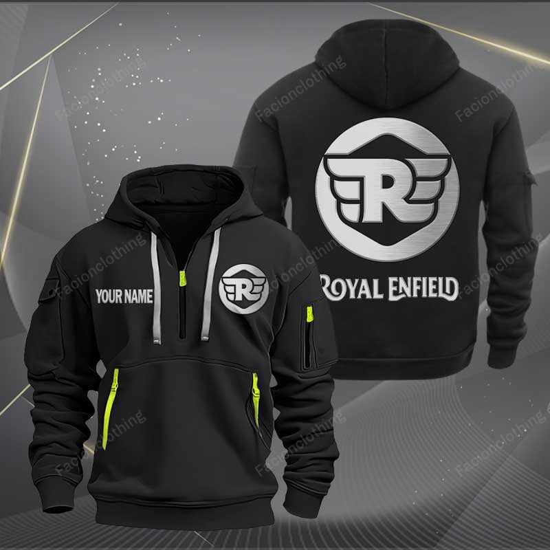 Sportswearmerch Royal Enfield Motorcycles Personalized Half Zip Hoodie For Fan