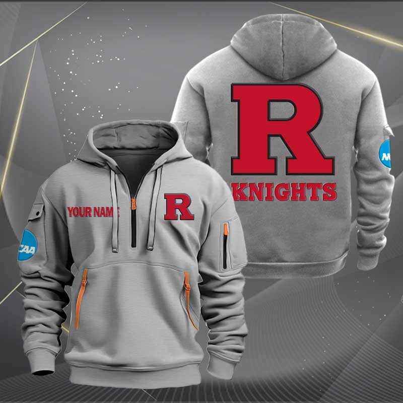 Sportswearmerch Rutgers Scarlet Knights NCAA Personalized Half Zip Hoodie For Fan