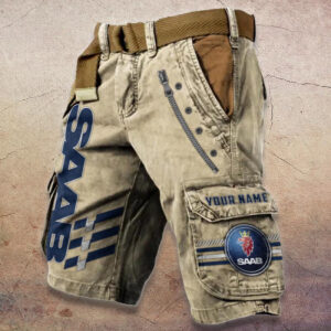 Sportswearmerch Saab Car Denim Shorts For Fan