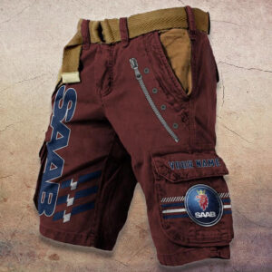 Sportswearmerch Saab Car Denim Shorts For Fan