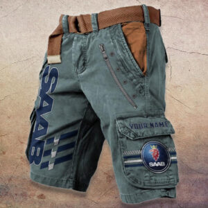 Sportswearmerch Saab Car Denim Shorts For Fan