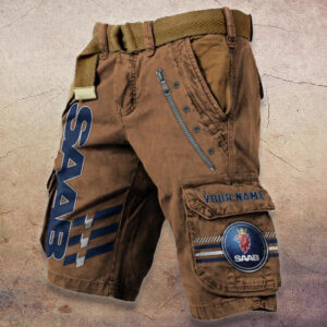 Sportswearmerch Saab Car Denim Shorts For Fan