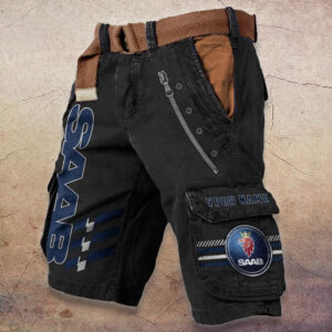 Sportswearmerch Saab Car Denim Shorts For Fan