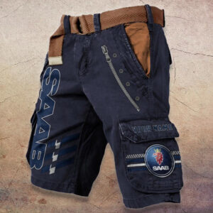 Sportswearmerch Saab Car Denim Shorts For Fan