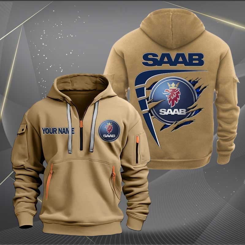 Sportswearmerch Saab Car Personalized Half Zip Hoodie For Fan