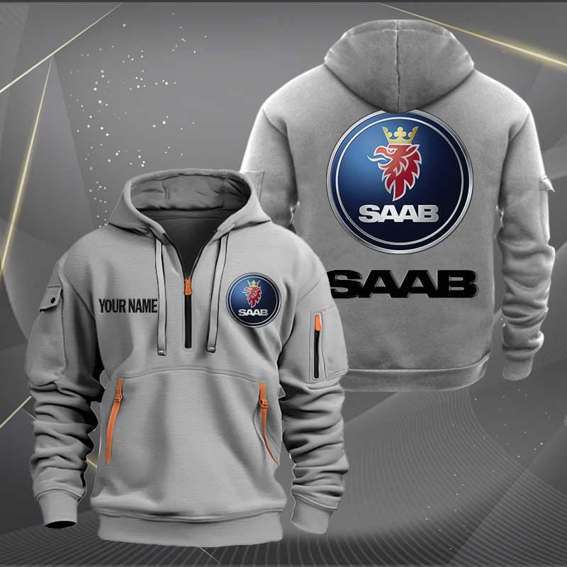 Sportswearmerch Saab Car Personalized Half Zip Hoodie For Fan