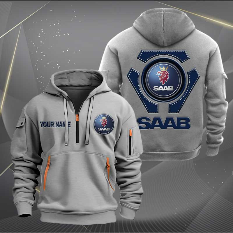 Sportswearmerch Saab Car Personalized Half Zip Hoodie For Fan