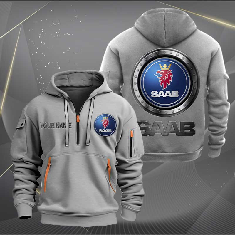 Sportswearmerch Saab Car Personalized Half Zip Hoodie For Fan