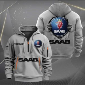 Sportswearmerch Saab Car Personalized Half Zip Hoodie For Fan