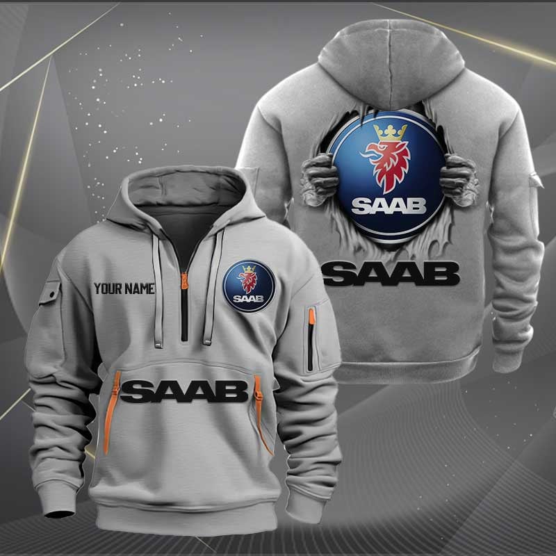 Sportswearmerch Saab Car Personalized Half Zip Hoodie For Fan