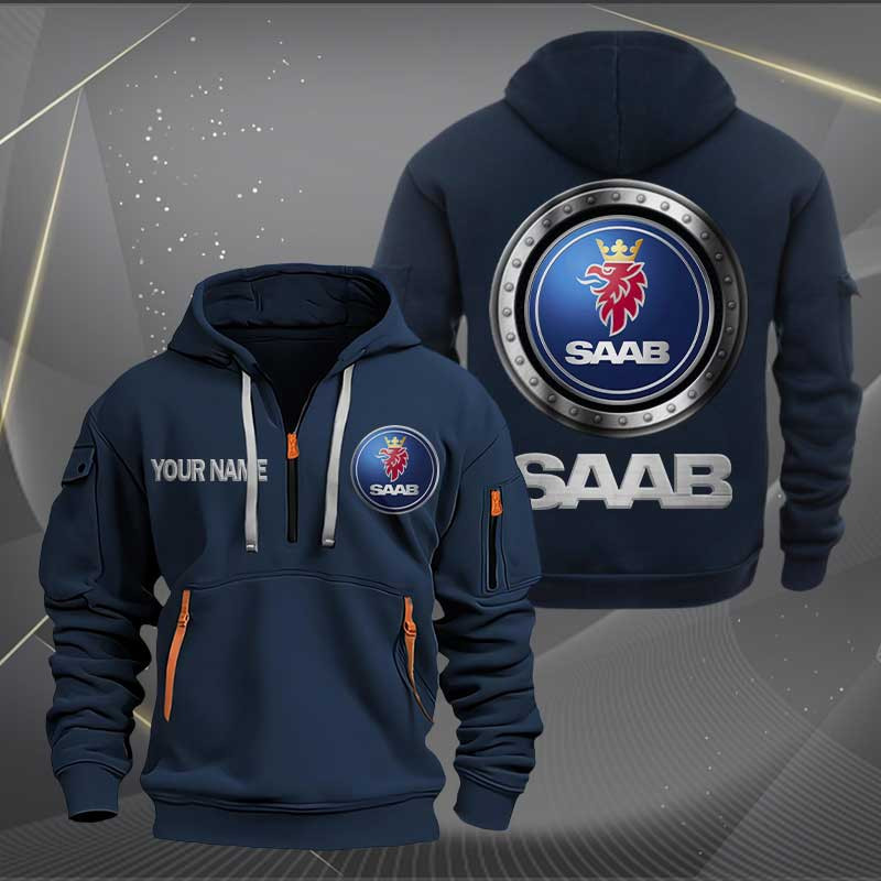Sportswearmerch Saab Car Personalized Half Zip Hoodie For Fan