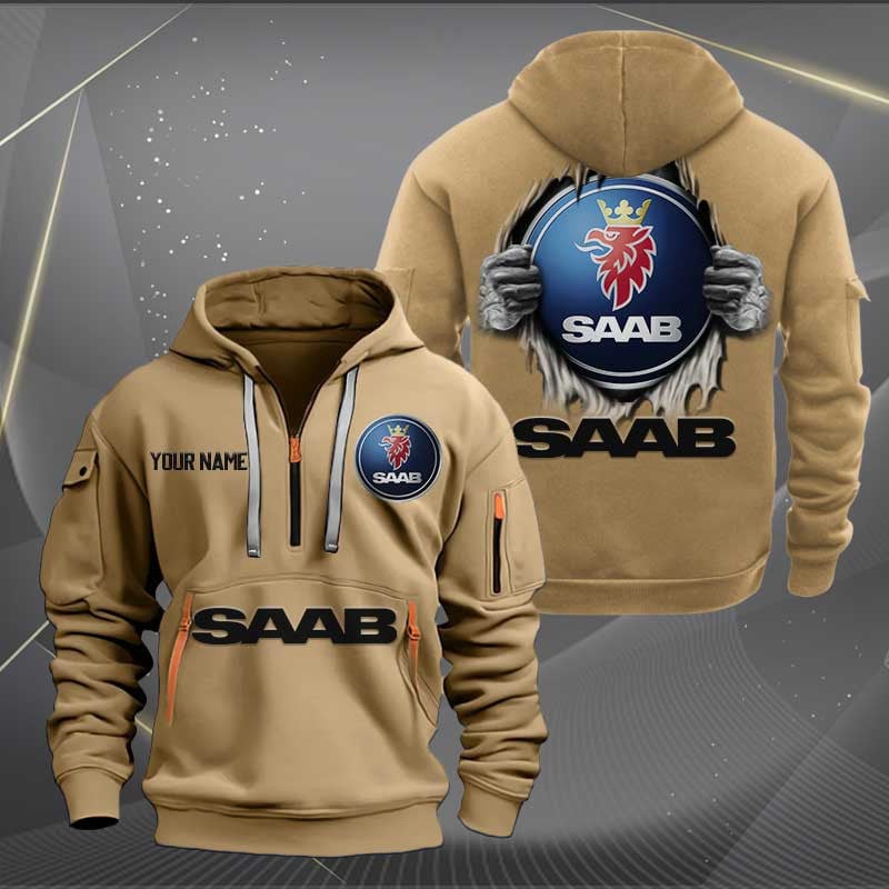 Sportswearmerch Saab Car Personalized Half Zip Hoodie For Fan