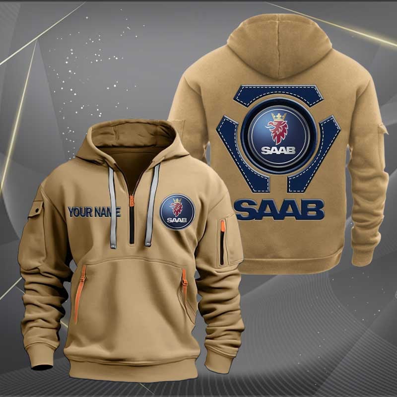 Sportswearmerch Saab Car Personalized Half Zip Hoodie For Fan