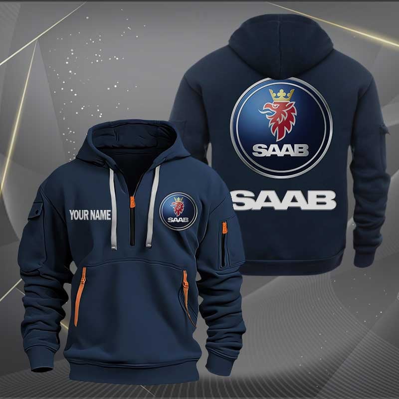 Sportswearmerch Saab Car Personalized Half Zip Hoodie For Fan