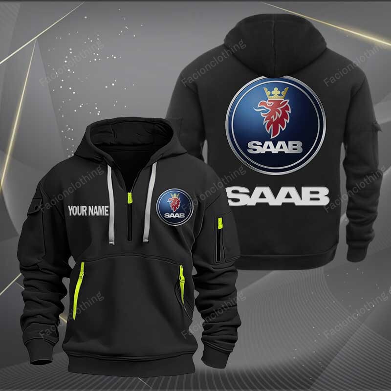 Sportswearmerch Saab Car Personalized Half Zip Hoodie For Fan