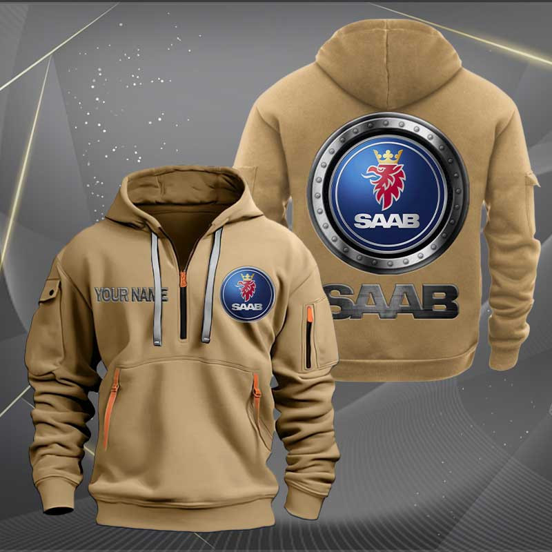 Sportswearmerch Saab Car Personalized Half Zip Hoodie For Fan