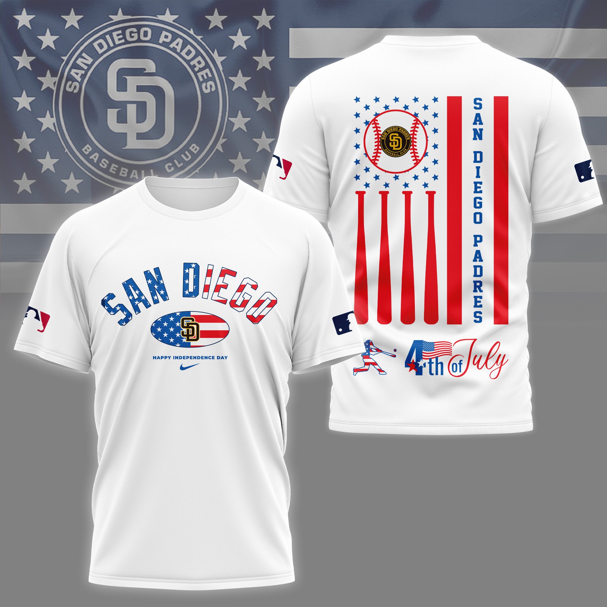 Sportswearmerch San Diego Padres MLB Personalized T-shirt For Fan