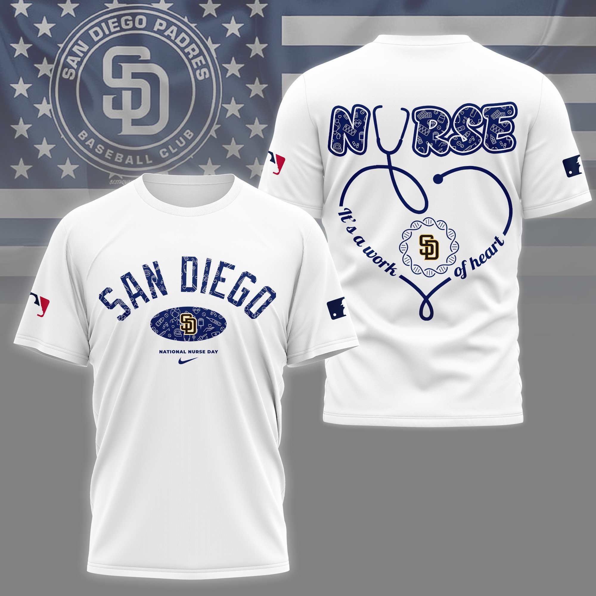 Sportswearmerch San Diego Padres MLB Personalized T-shirt For Fan
