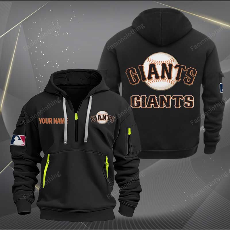 Sportswearmerch San Francisco Giants MLB Half Zip Hoodie For Fan