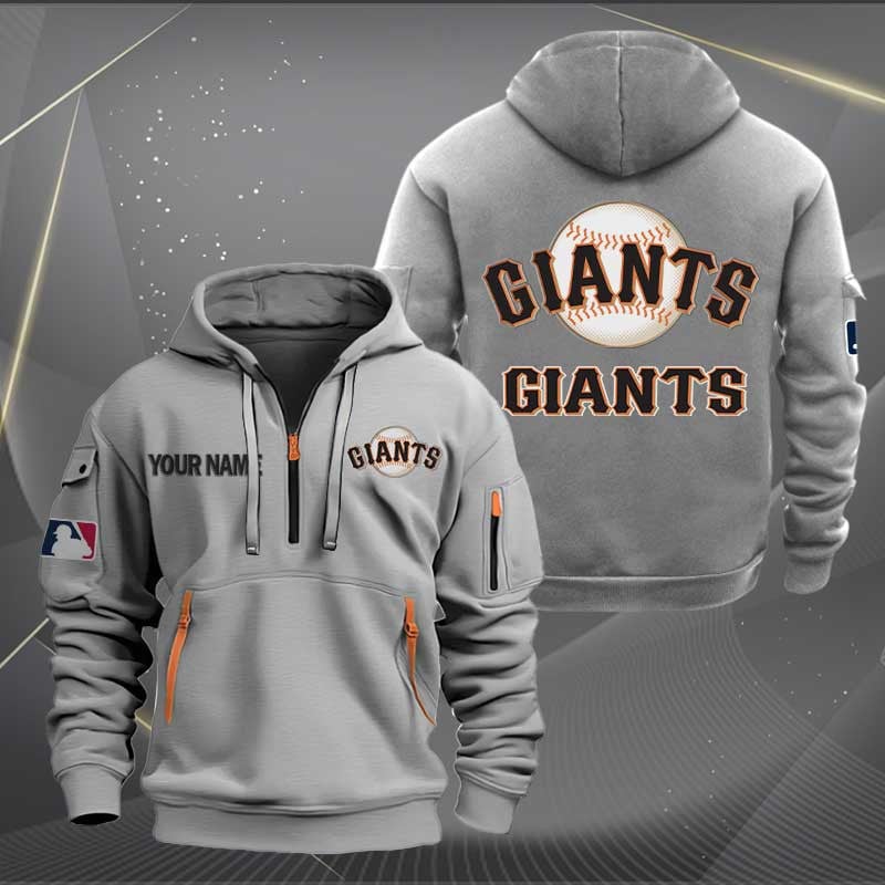 Sportswearmerch San Francisco Giants MLB Half Zip Hoodie For Fan