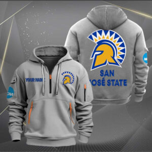 Sportswearmerch San Jose State Spartans NCAA Personalized Half Zip Hoodie For Fan