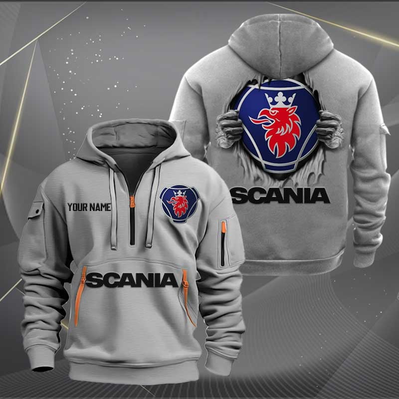 Sportswearmerch Scania Car Personalized Half Zip Hoodie For Fan