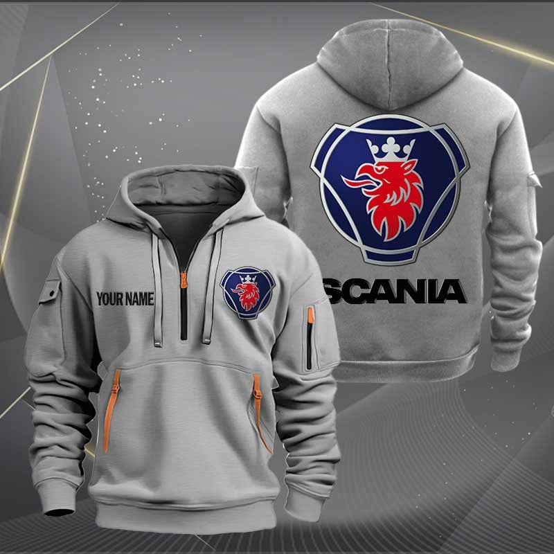 Sportswearmerch Scania Car Personalized Half Zip Hoodie For Fan
