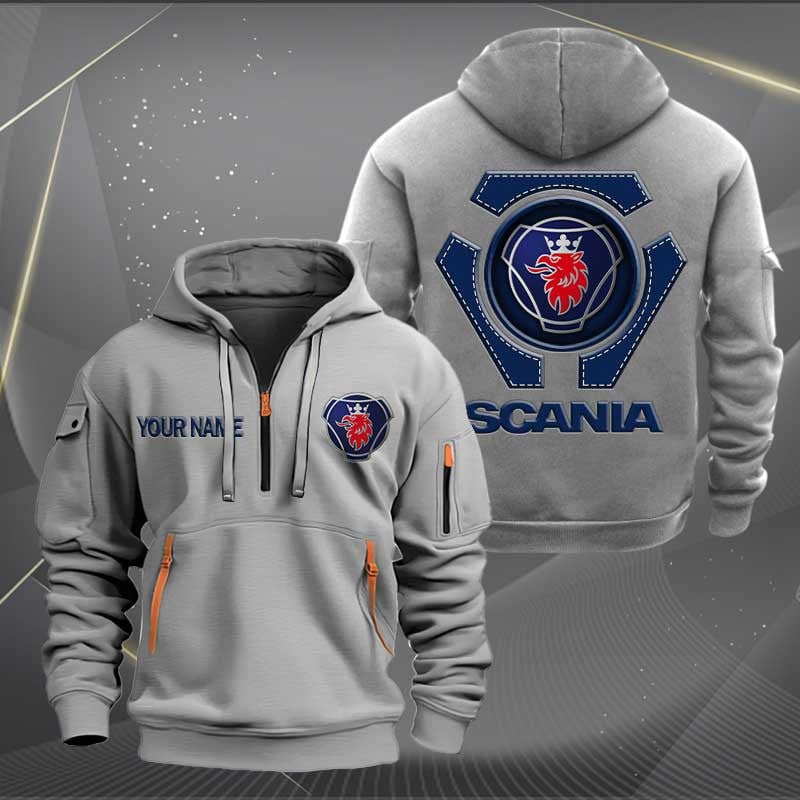Sportswearmerch Scania Truck Personalized Half Zip Hoodie For Fan