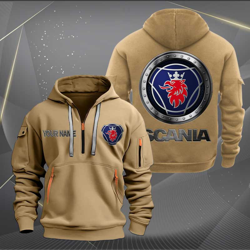 Sportswearmerch Scania Truck Personalized Half Zip Hoodie For Fan