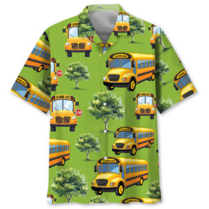 Sportswearmerch School Bus Drive Hawaiian Shirt For Fan