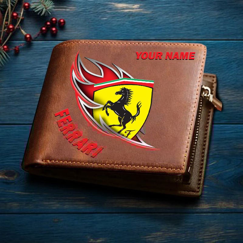 Sportswearmerch Scuderia Ferrari Car New Man Folded Wallet Gifts For Fan