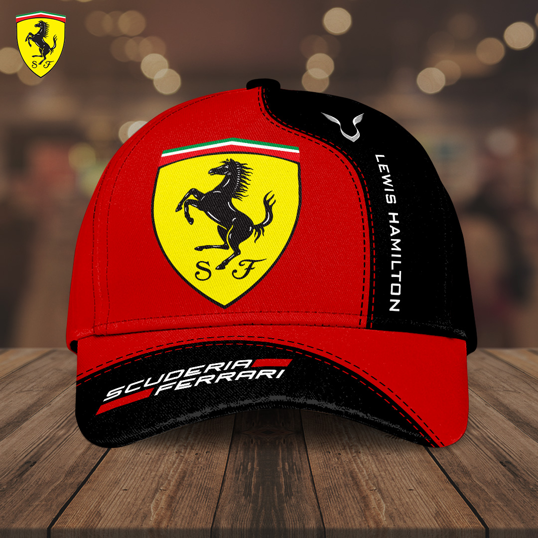 Sportswearmerch Scuderia Ferrari Car x Lewis Hamilton F1 Car Classic Cap Gift For Fan