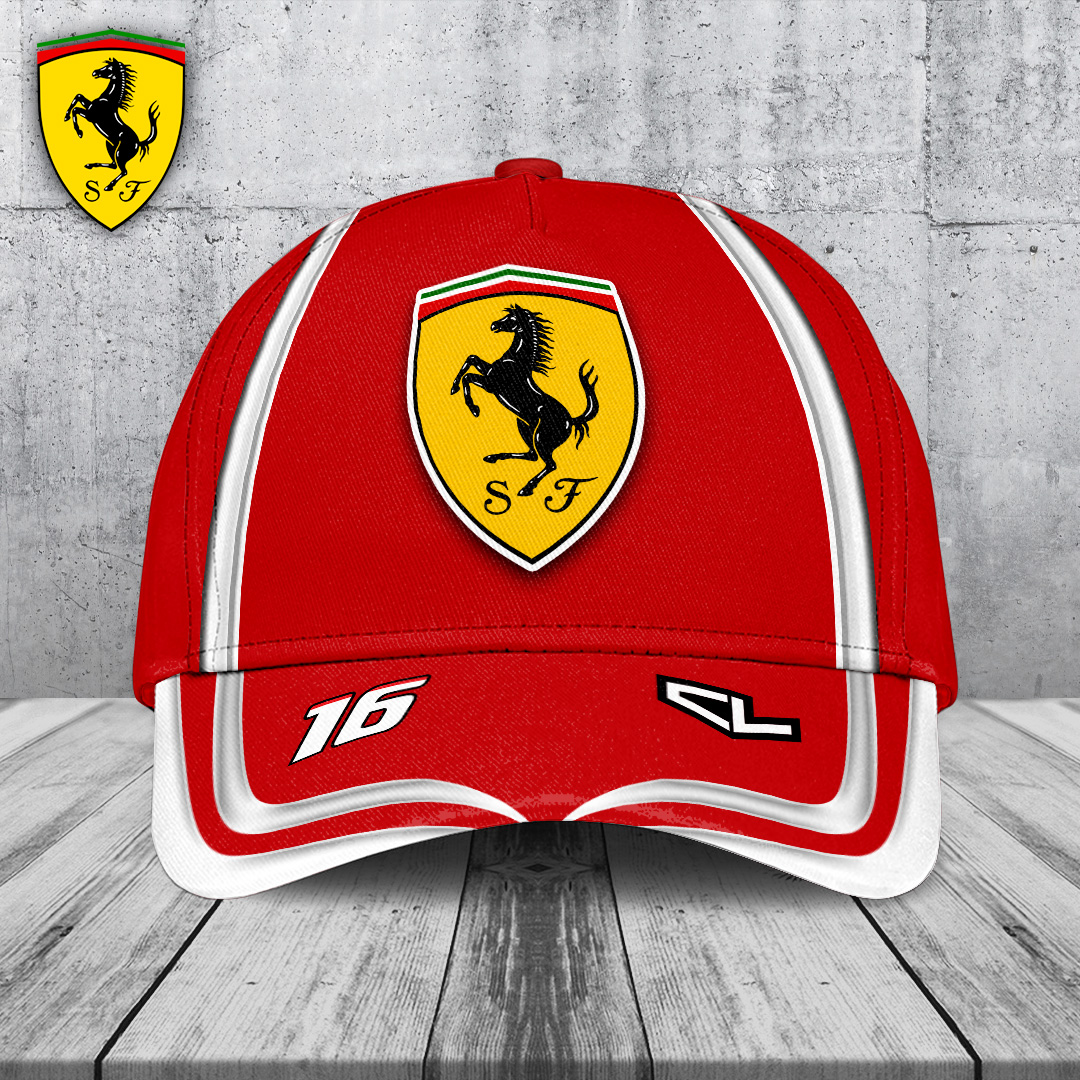 Sportswearmerch Scuderia Ferrari x Charles Leclerc Car Classic Cap Gift For Fan