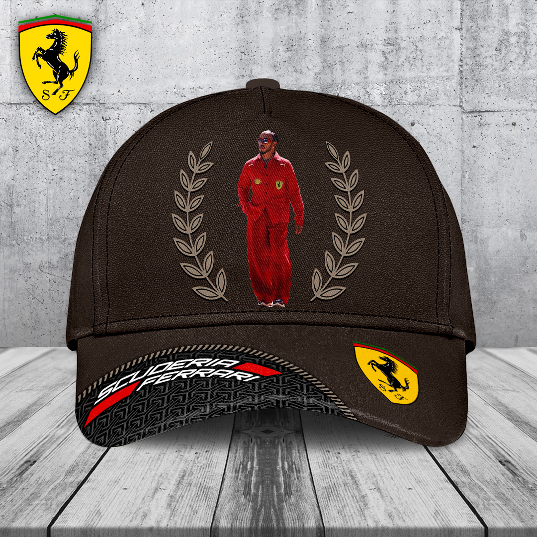 Sportswearmerch Scuderia Ferrari x Lewis Hamilton F1 Car Classic Cap Gift For Fan