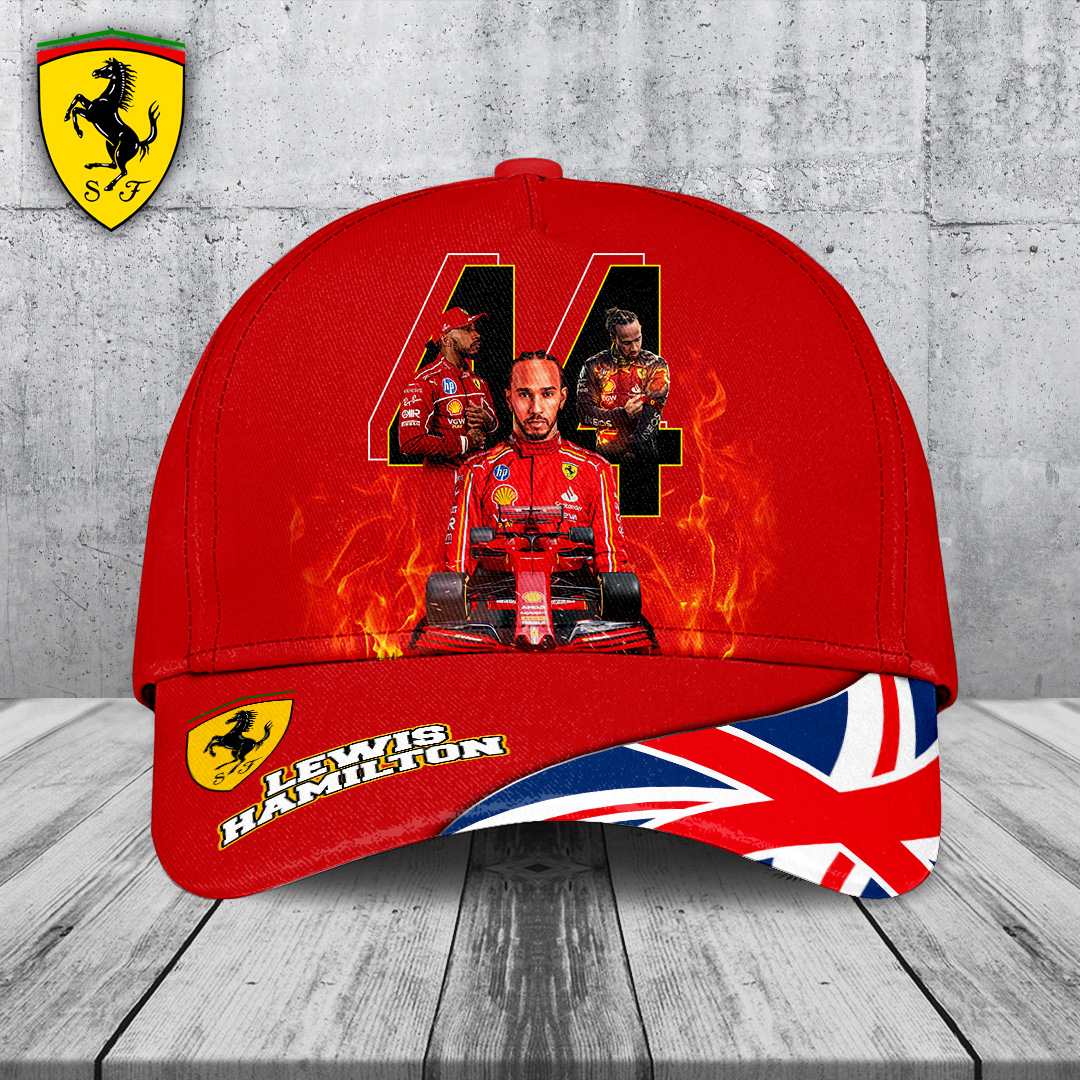 Sportswearmerch Scuderia Ferrari x Lewis Hamilton F1 Car Classic Cap Gift For Fan