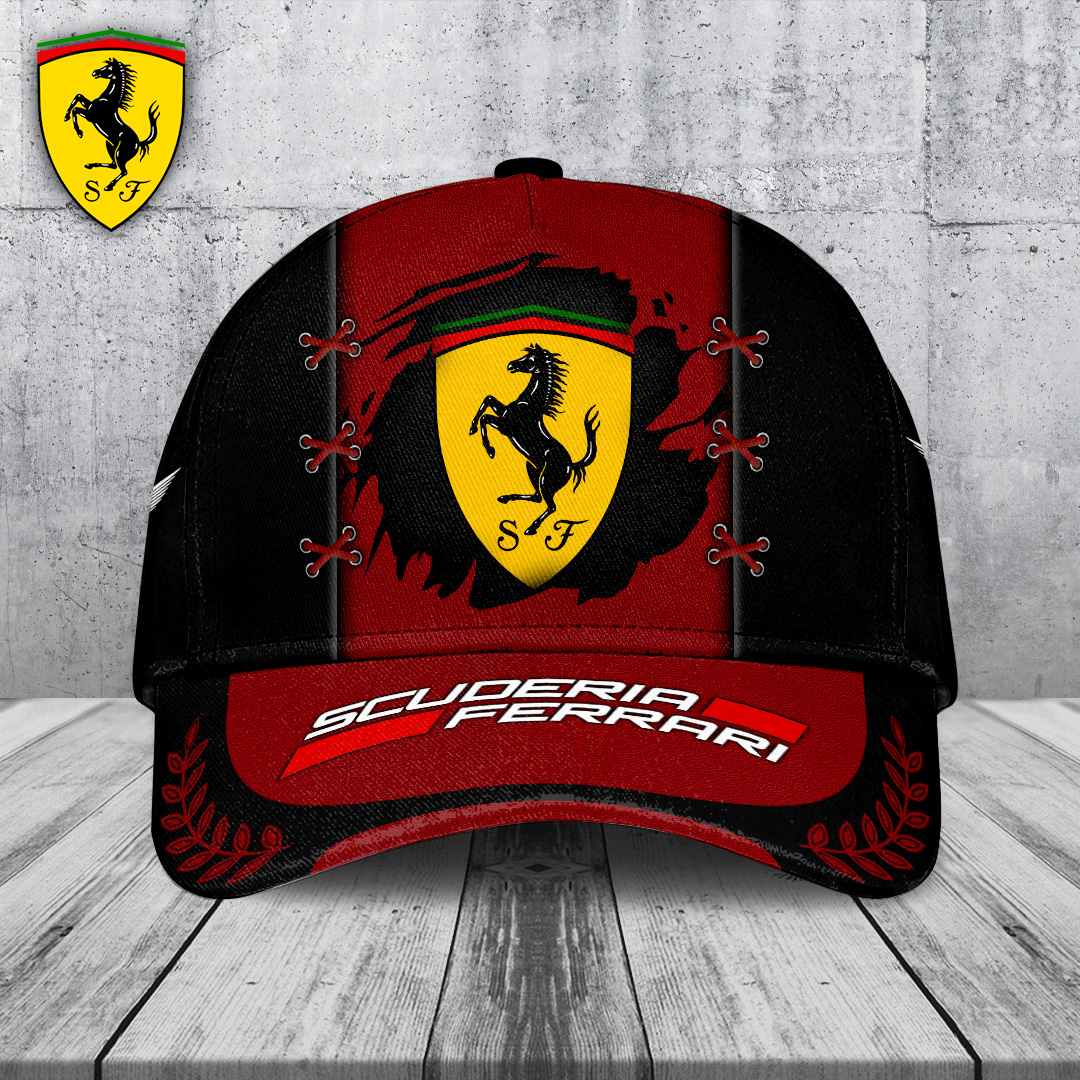 Sportswearmerch Scuderia Ferrari x Lewis Hamilton F1 Car Classic Cap Gift For Fan
