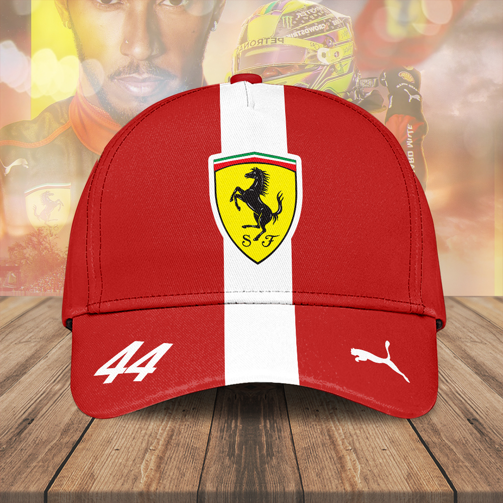 Sportswearmerch Scuderia Ferrari x Lewis Hamilton F1 Car Classic Cap Gift For Fan