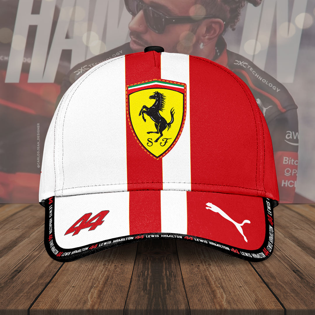 Sportswearmerch Scuderia Ferrari x Lewis Hamilton F1 Classic Cap Gift For Fan