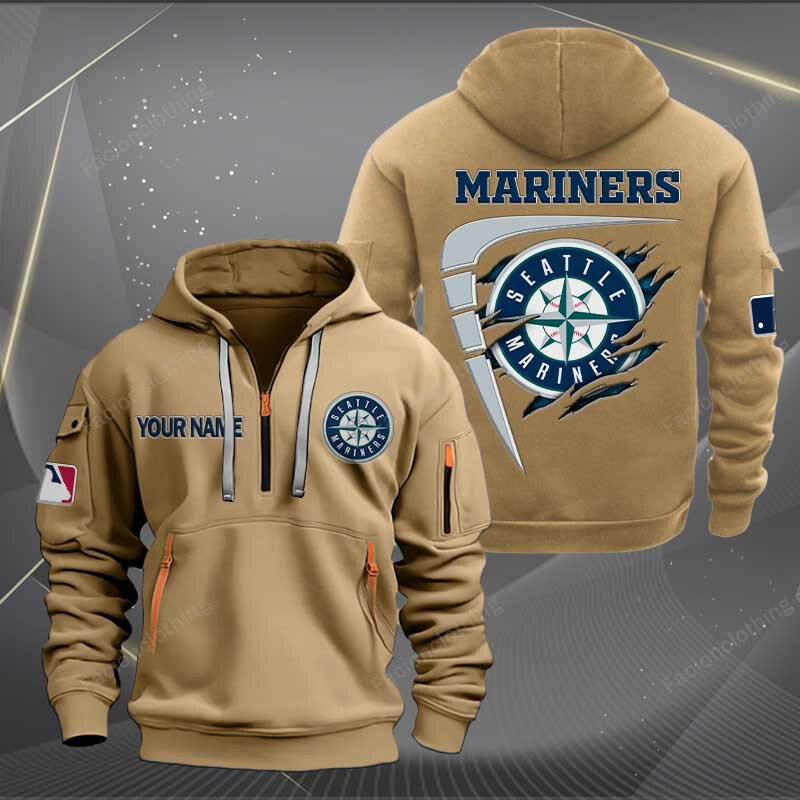 Sportswearmerch Sea Mariners MLB Personalized Half Zip Hoodie For Fan