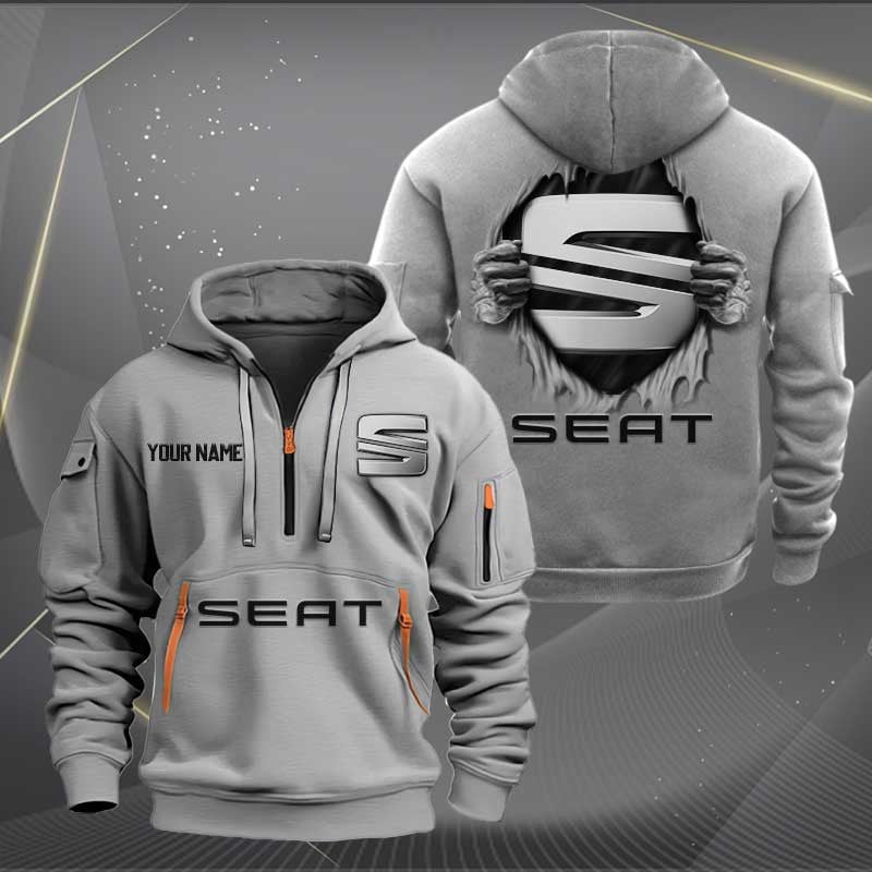 Sportswearmerch Seat Car Personalized Half Zip Hoodie For Fan