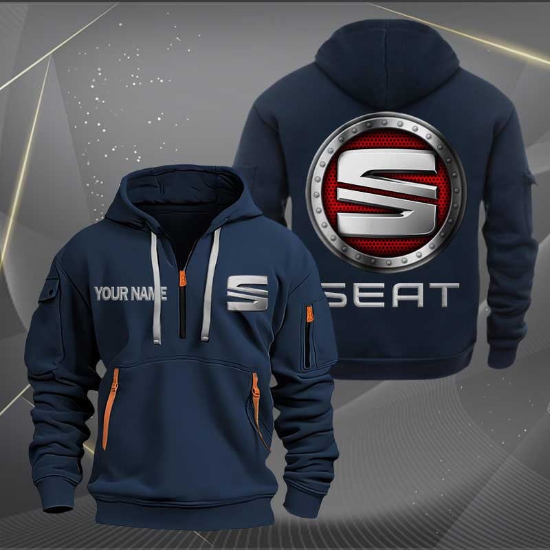Sportswearmerch Seat Car Personalized Half Zip Hoodie For Fan