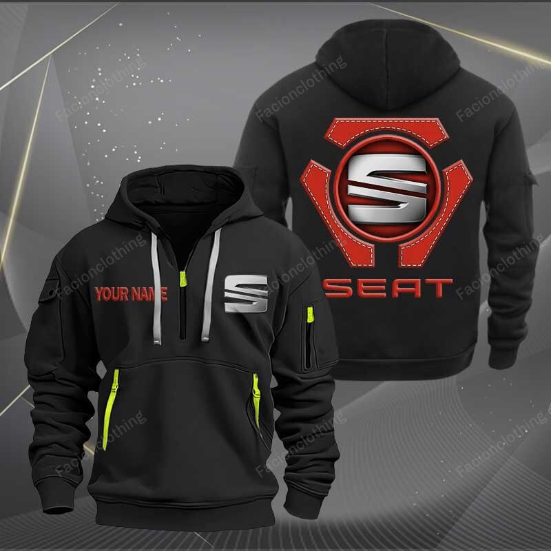 Sportswearmerch Seat Car Personalized Half Zip Hoodie For Fan