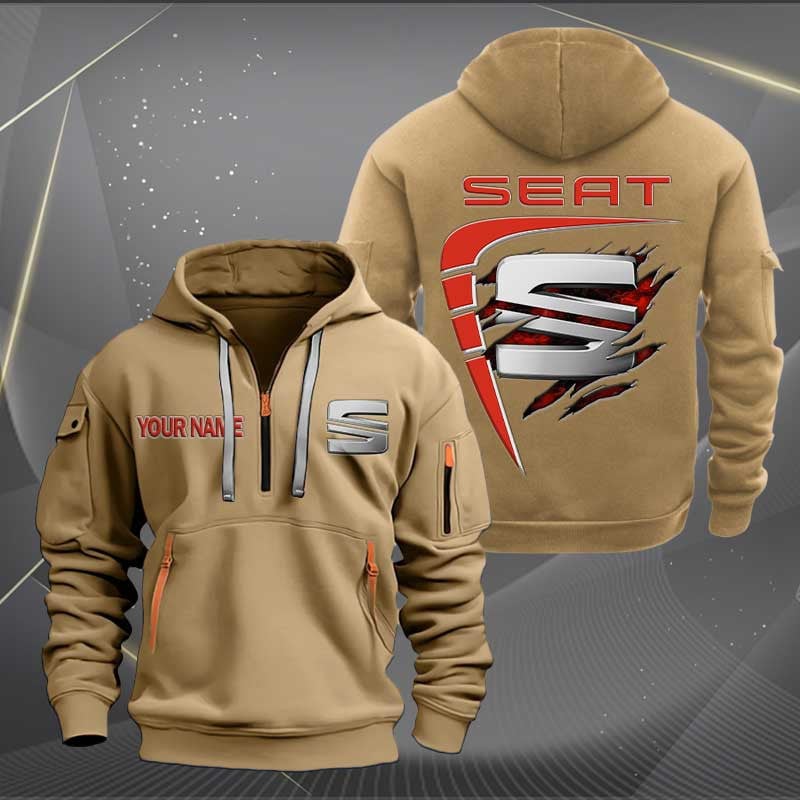 Sportswearmerch Seat Car Personalized Half Zip Hoodie For Fan