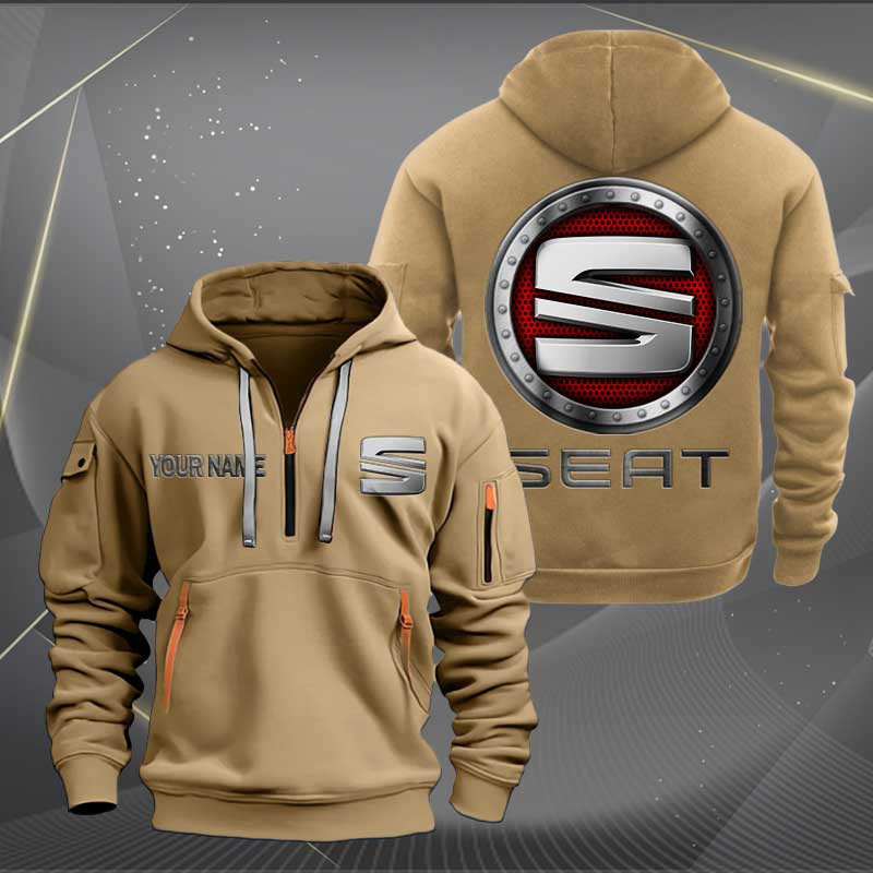 Sportswearmerch Seat Car Personalized Half Zip Hoodie For Fan