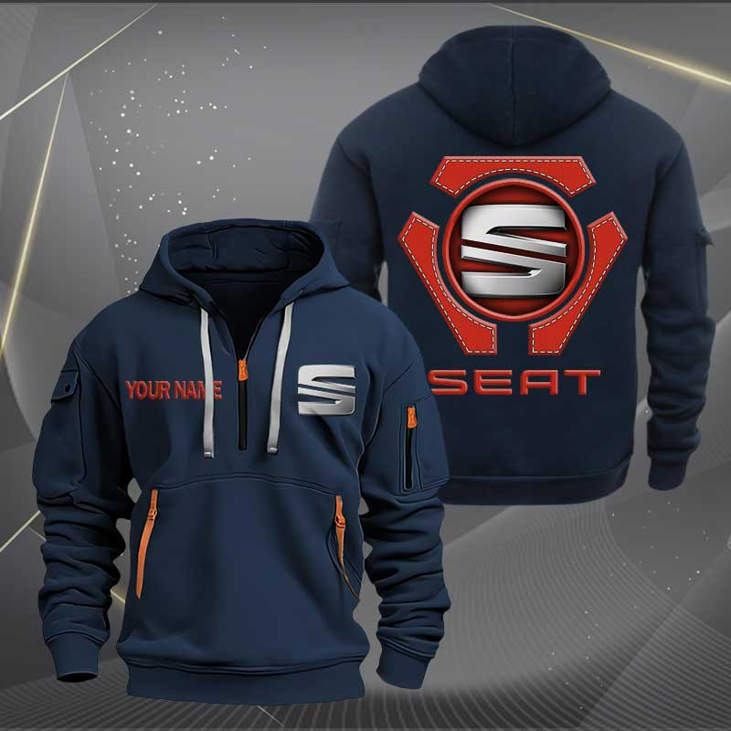 Sportswearmerch Seat Car Personalized Half Zip Hoodie For Fan
