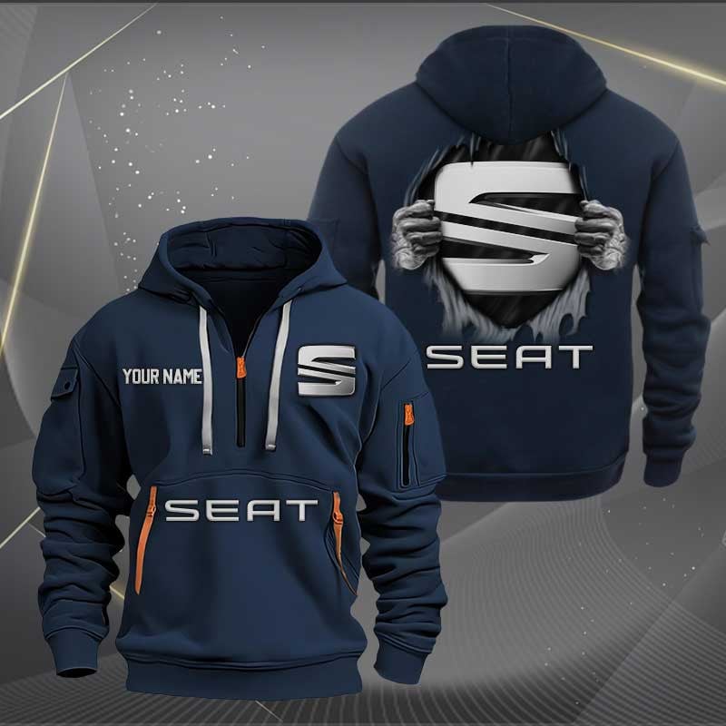 Sportswearmerch Seat Car Personalized Half Zip Hoodie For Fan
